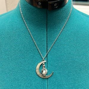 New!  Moon necklace with glow stone
